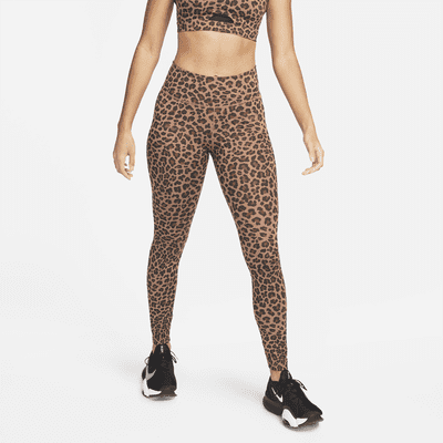 Leggings con estampado de tiro medio para mujer Nike One. Nike MX